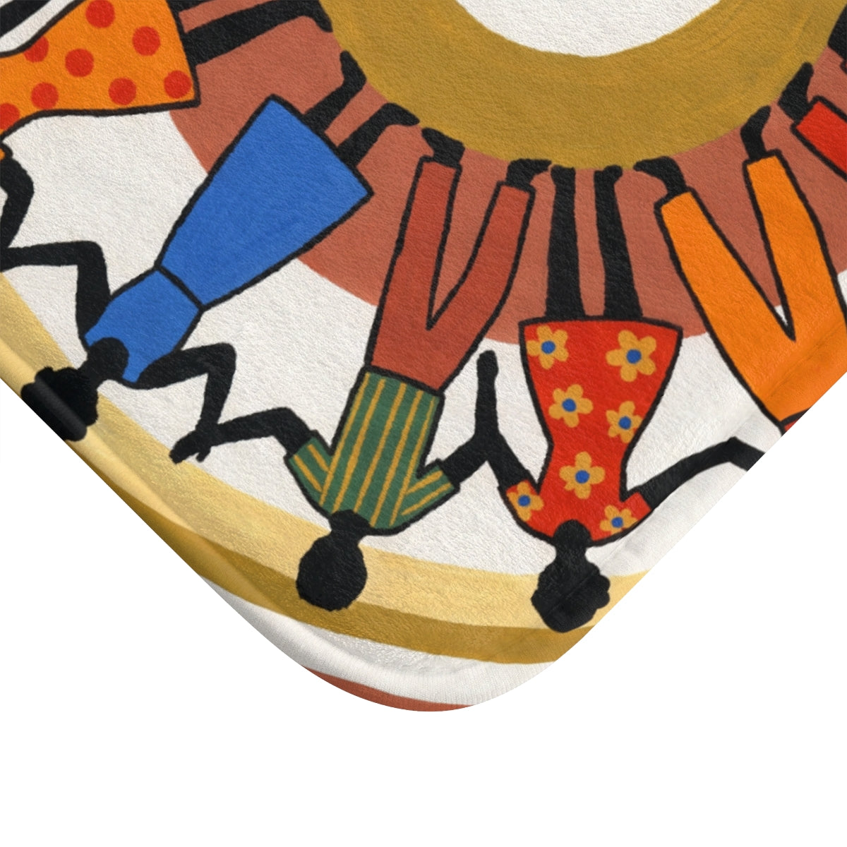 Bath Mat - Unity Mandala Folk Art | Echovira Gallery