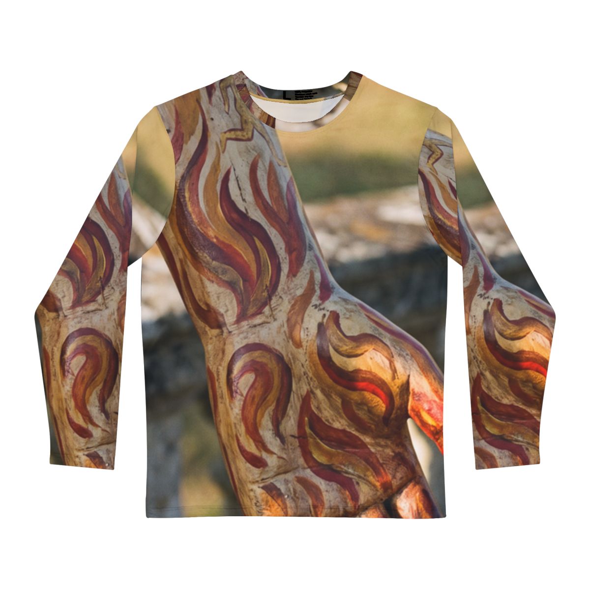 Men's Long Sleeve Shirt - Elemental Fire Ritual Painted... |...