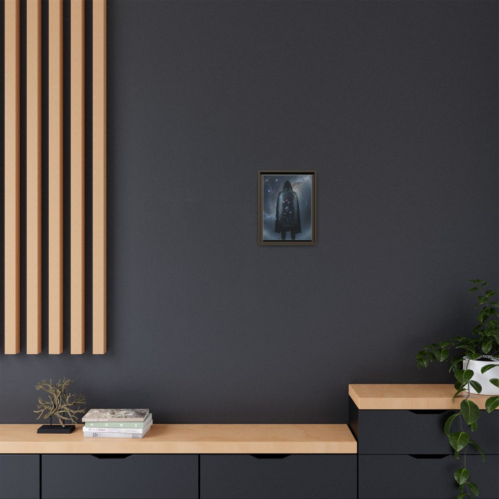 Framed Matte Canvas - Cosmic Sentinel — Espresso / 1.25"......