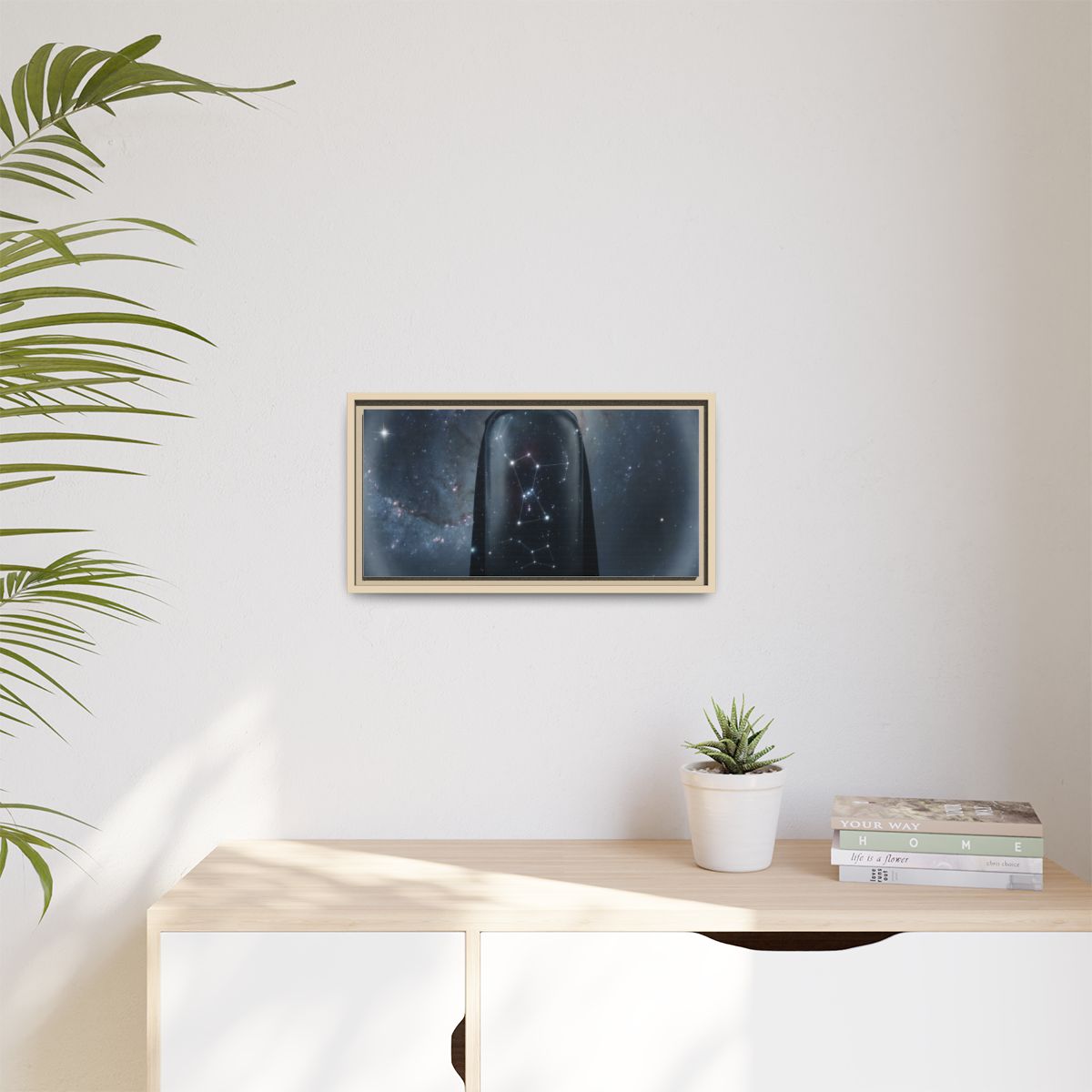 Matte Canvas, Framed - Cosmic Sentinel Orion Constellation...