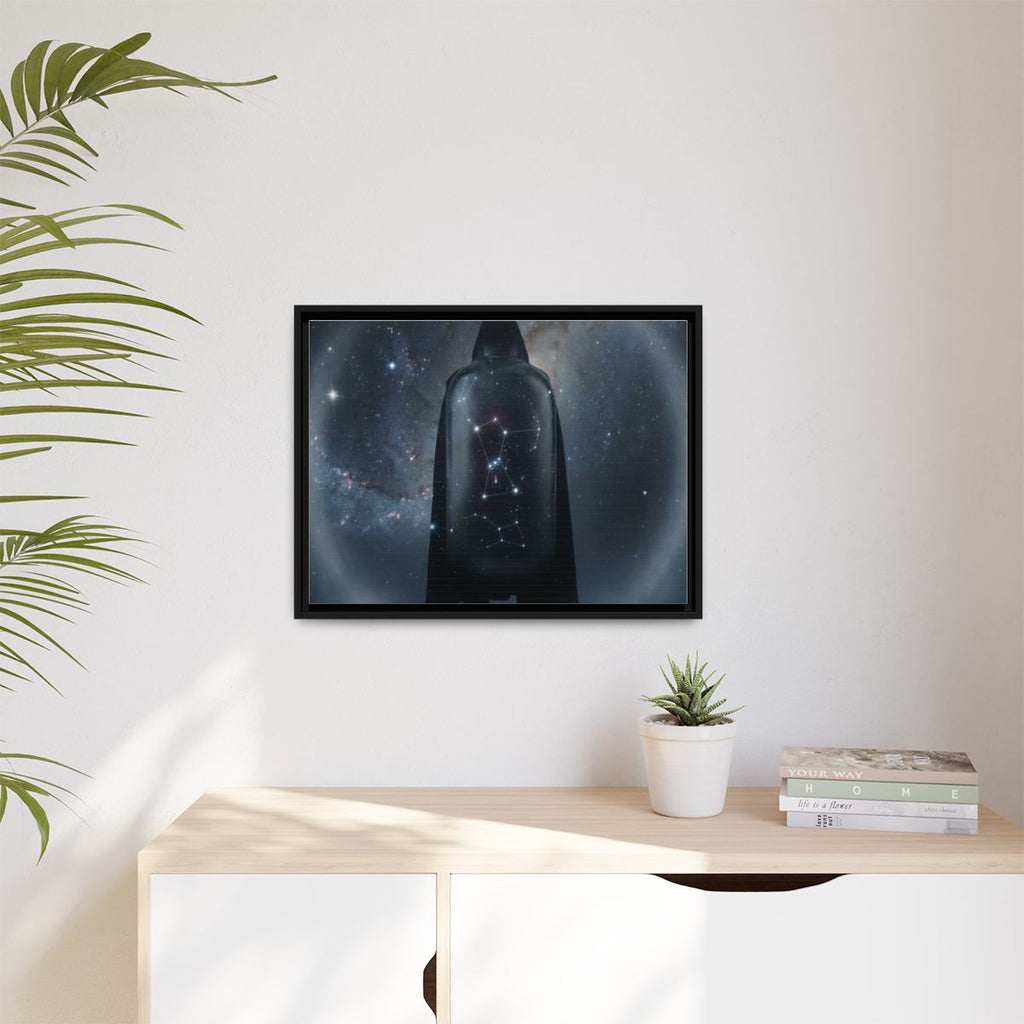 Framed Matte Canvas - Cosmic Sentinel — Black / 1.25" (10×8...