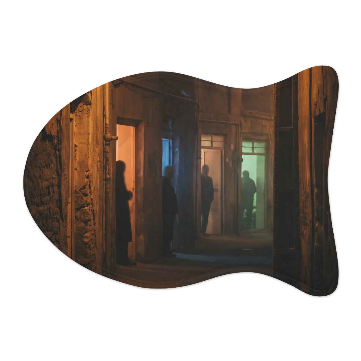 Pet Feeding Mats - Shadowed Alleyway Mystery Art Print |...