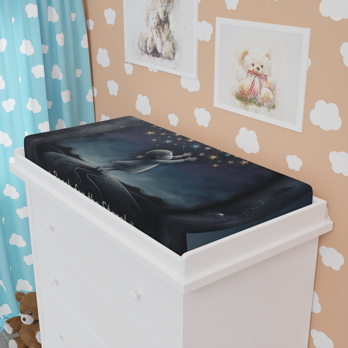 Baby Changing Pad Cover - Reach for the Stars Whimsical... |...
