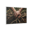Framed Forest Roots Canvas Art with White Frame