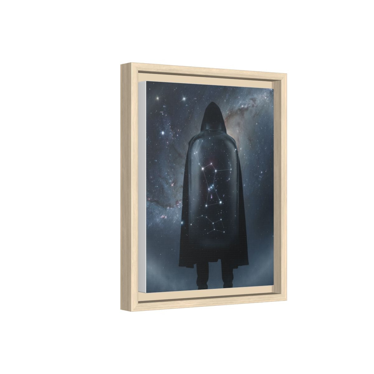 Framed Matte Canvas - Cosmic Sentinel — Natural / 1.25" (8×10, 9×12, 11×14, 12×16, 10×20, 12×18, 16×20, 16×24, 12×36, 18×24, 20×24, 16×32, 20×30, 24×30, 16×48, 24×32, 24×36, 24×48, 20×60, 30×40, 32×48, 30×60 & 40×60)