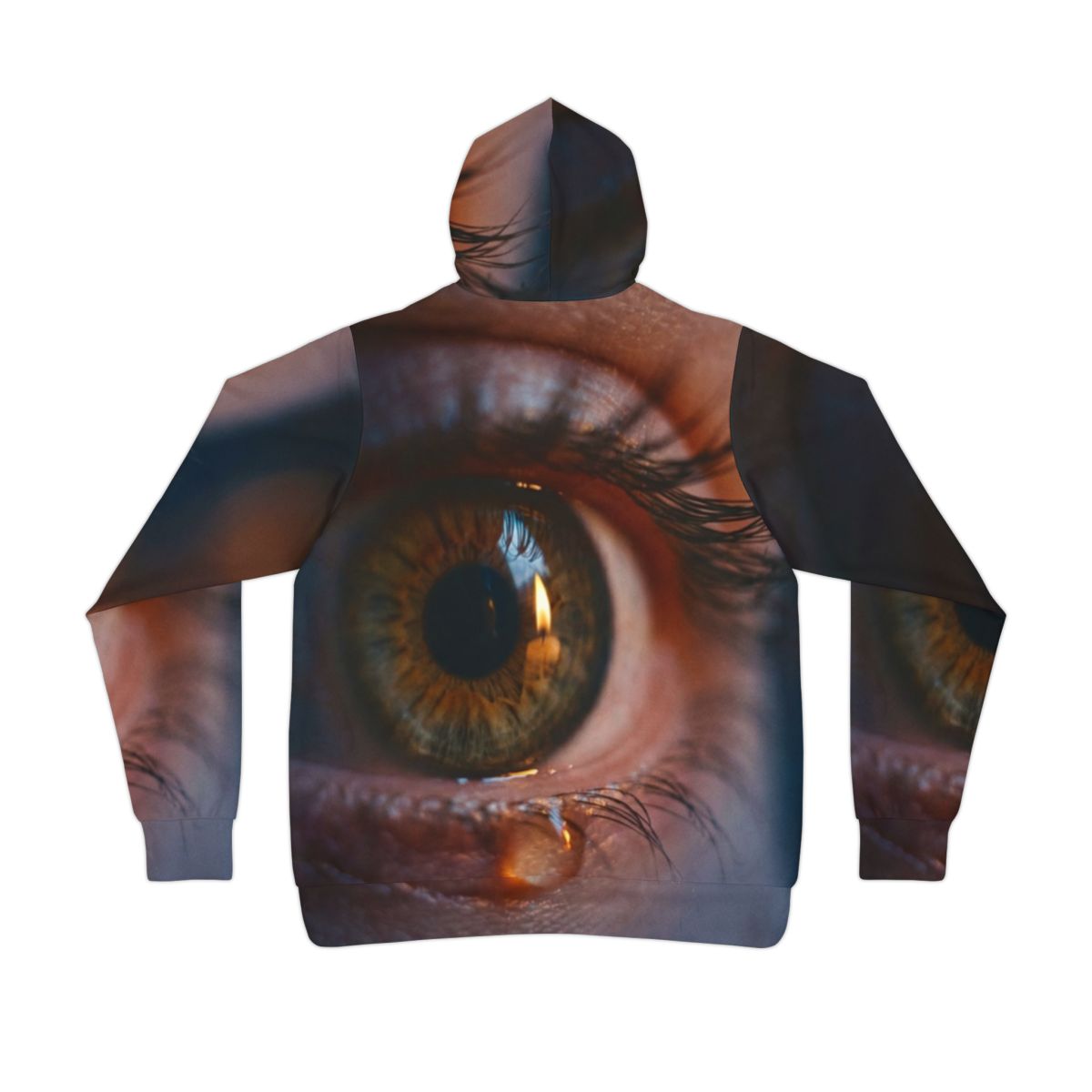 Sportlicher Kapuzenpullover – Leuchtendes Riss-Design