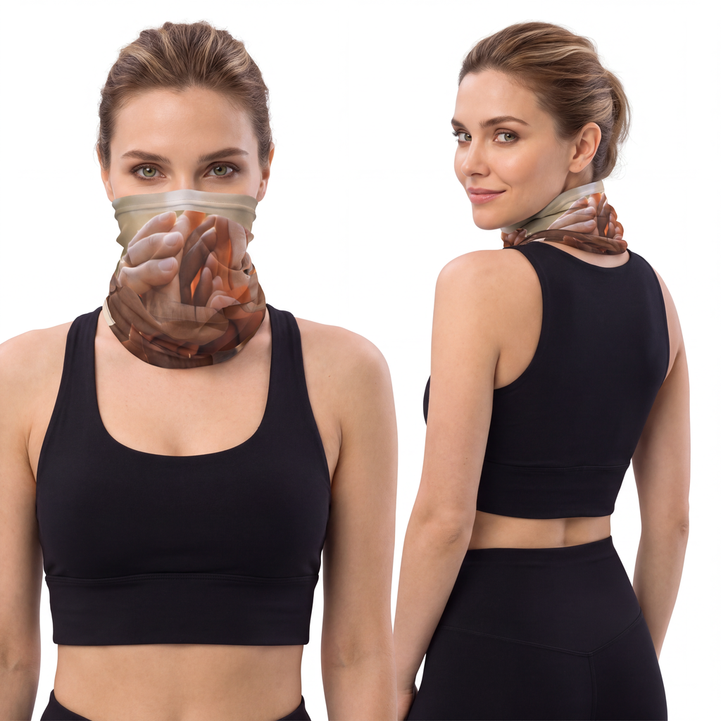 Lightweight Neck Gaiter - Golden Rays of Unity Wall Art |...