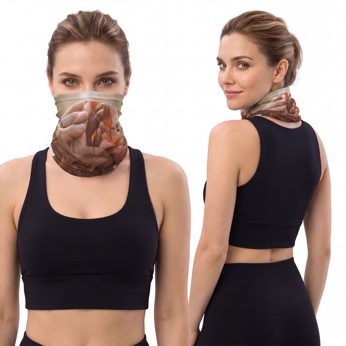 Lightweight Neck Gaiter - Golden Rays of Unity Wall Art |...