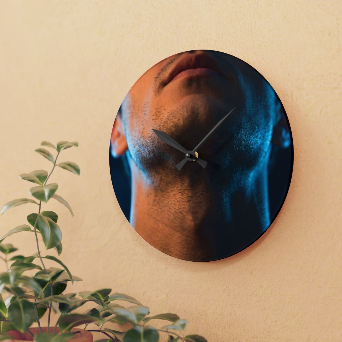 Acrylic Wall Clock - Synthwave Time