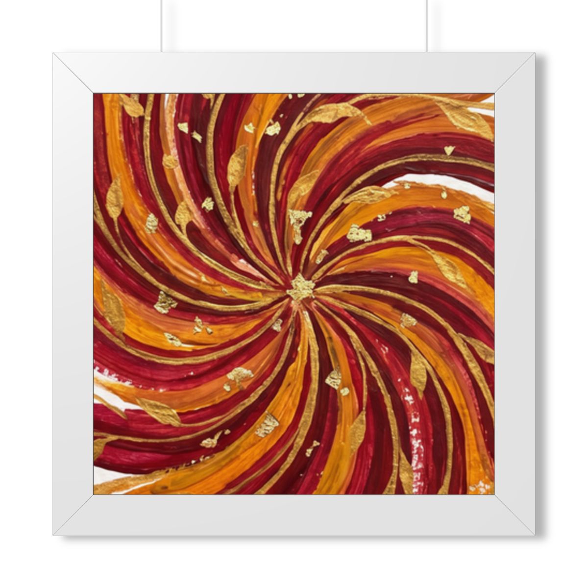 Framed Vertical Poster - Gilded Solstice Art — White (11×14...
