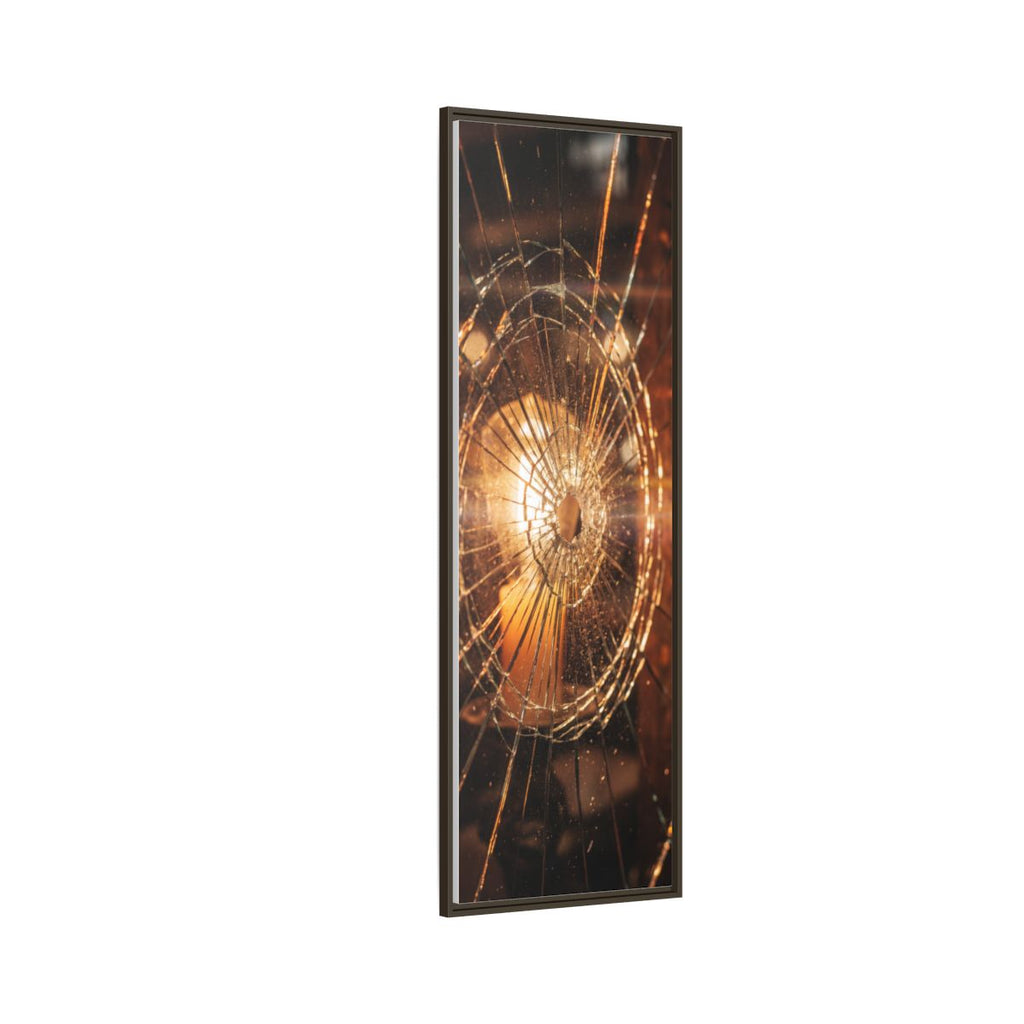 Framed Matte Canvas - Shattered Glass — Espresso / 1.25"