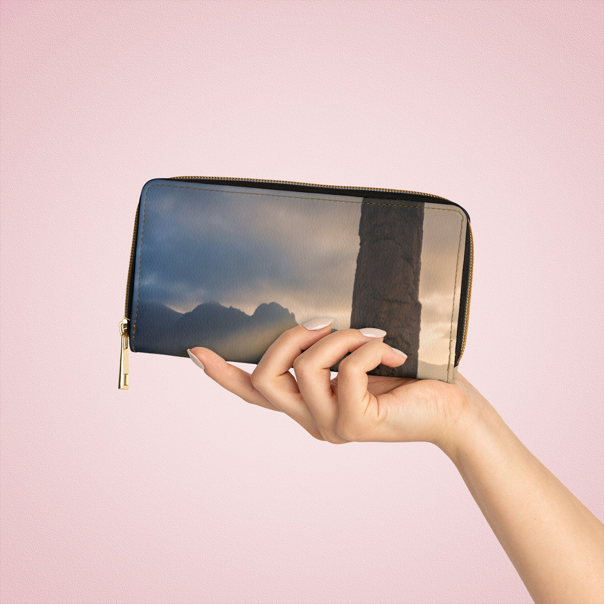Zipper Wallet - Majestic Peak Sunset