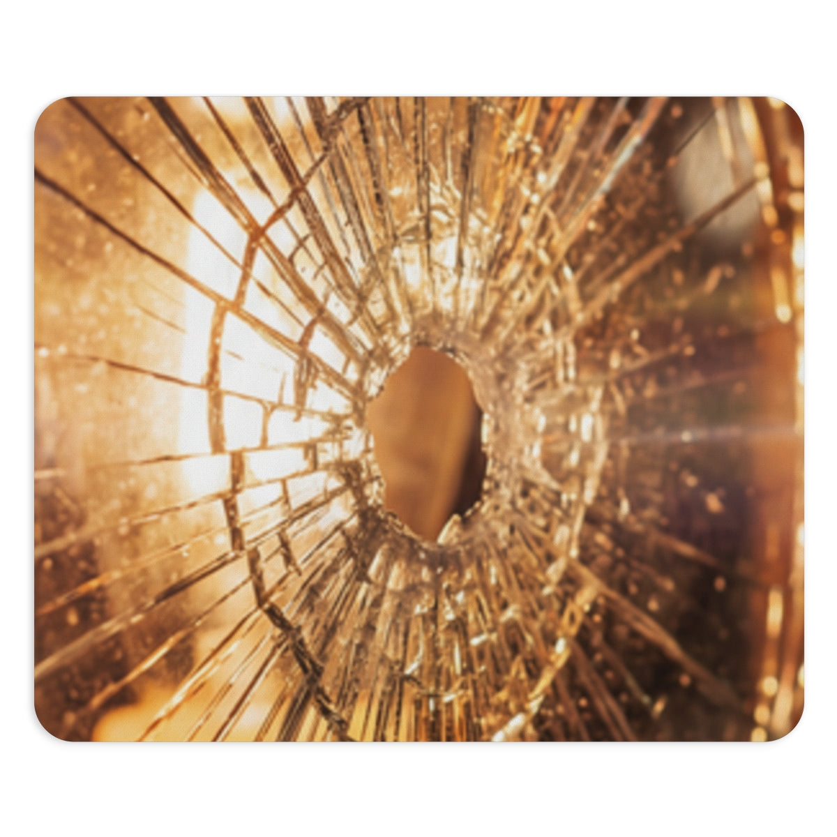 Mouse Pad - Fractured Warmth Glass Art | Echovira Gallery