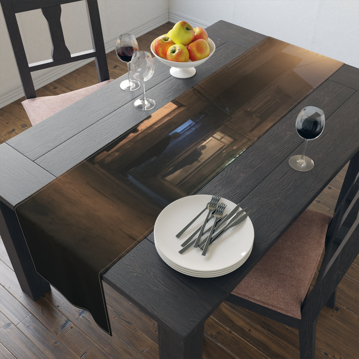 Table Runner - Midnight Alley Echoes | Echovira Gallery
