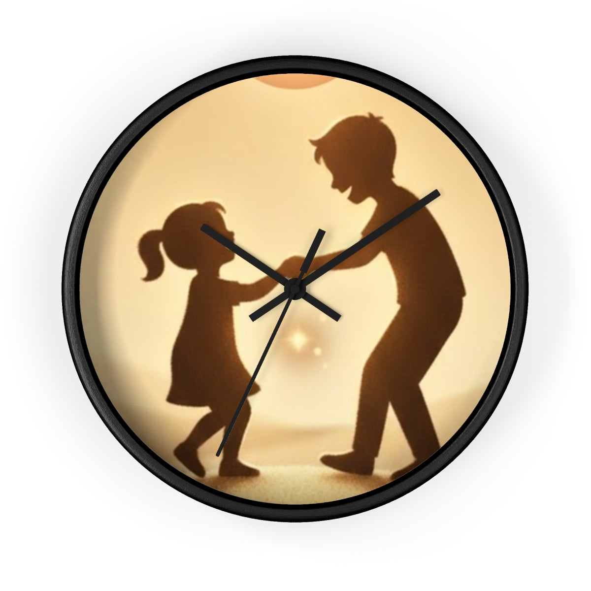 Wall Clock - Golden Hour Joy Sibling Art | Echovira Gallery