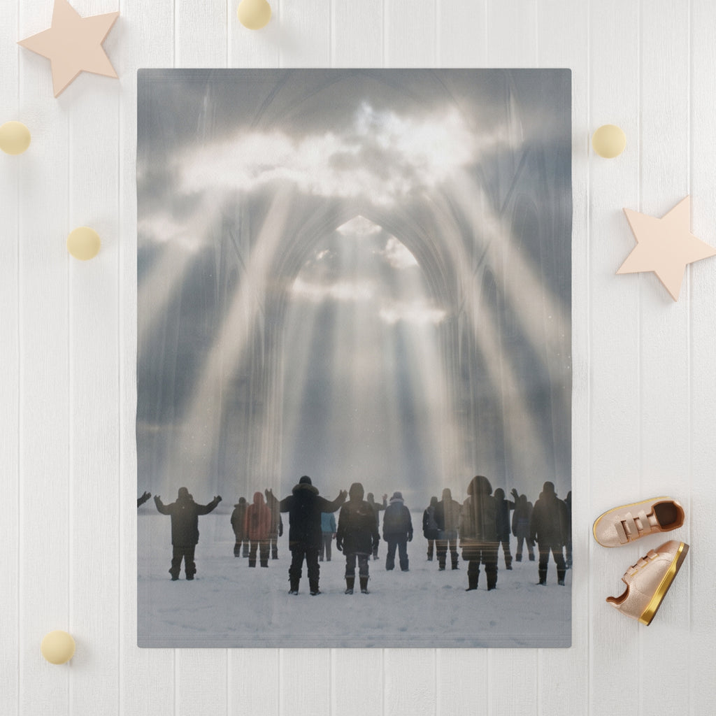 Winter Cathedral Soft Fleece Baby Blanket