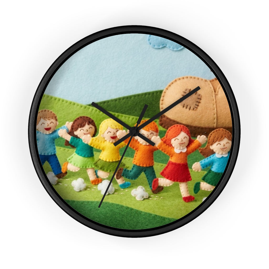 Wall Clock - Storybook Meadow Hour | Echovira Gallery