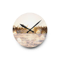 Golden Hour Crowd Celebration Acrylic Wall Clock