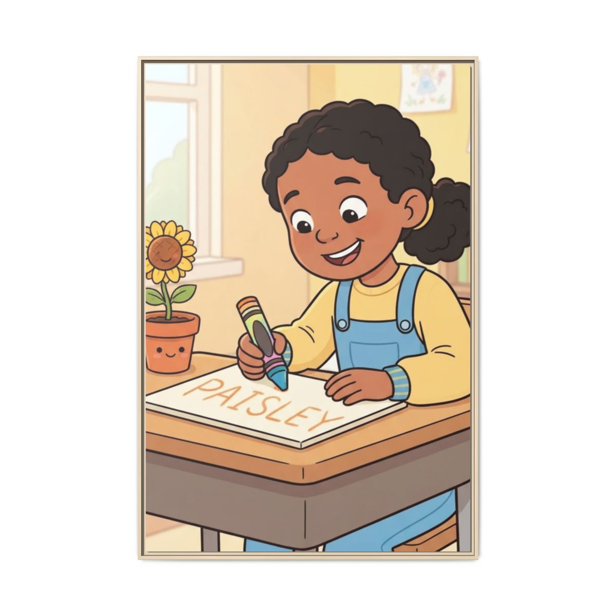 Matte Canvas Framed - Paisley Classroom Joy — Natural /... |...