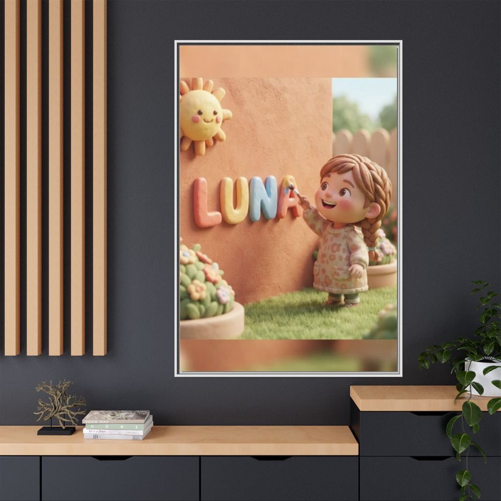 Matte Canvas Framed - Luna Sunshine Clay — White / 1.25"......