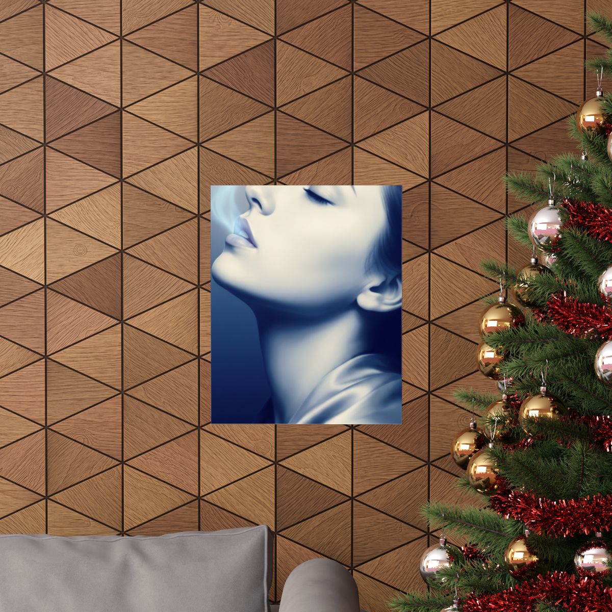 Matte Vertical Poster - Ethereal Blue Somnium Portrait (8×10...
