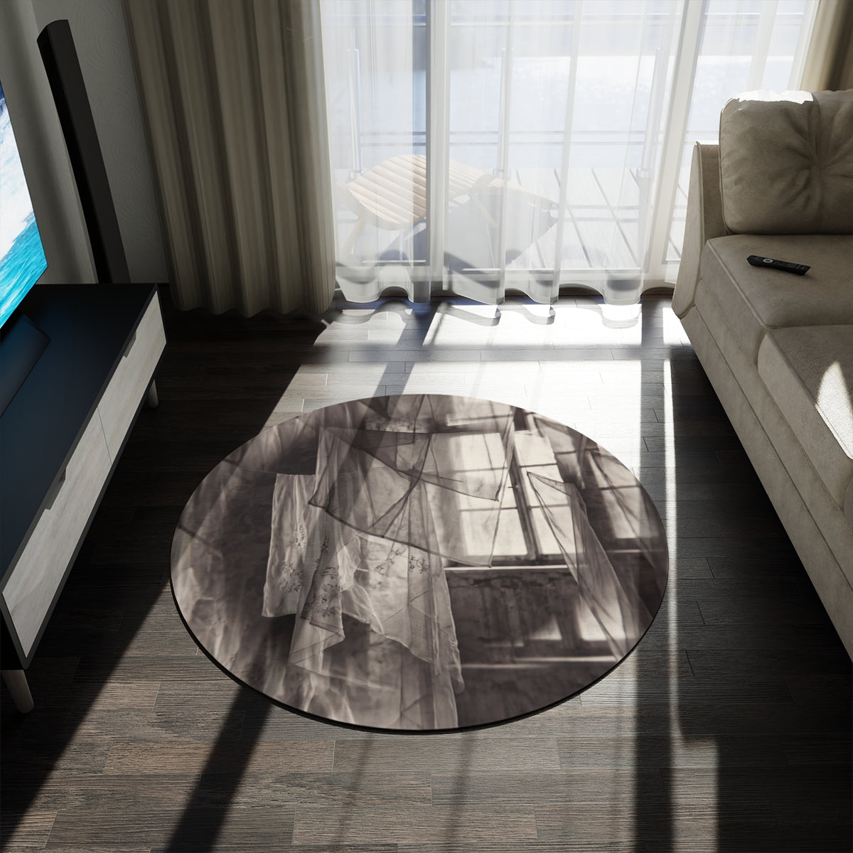 Round Rug - Spectral Veils | Echovira Gallery