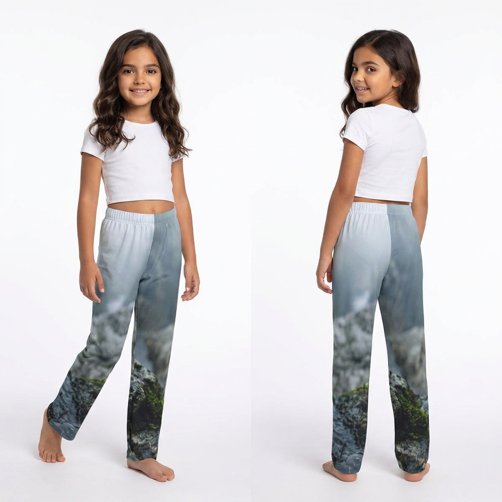 Kids Lounge Pants Mountain Sundial Art
