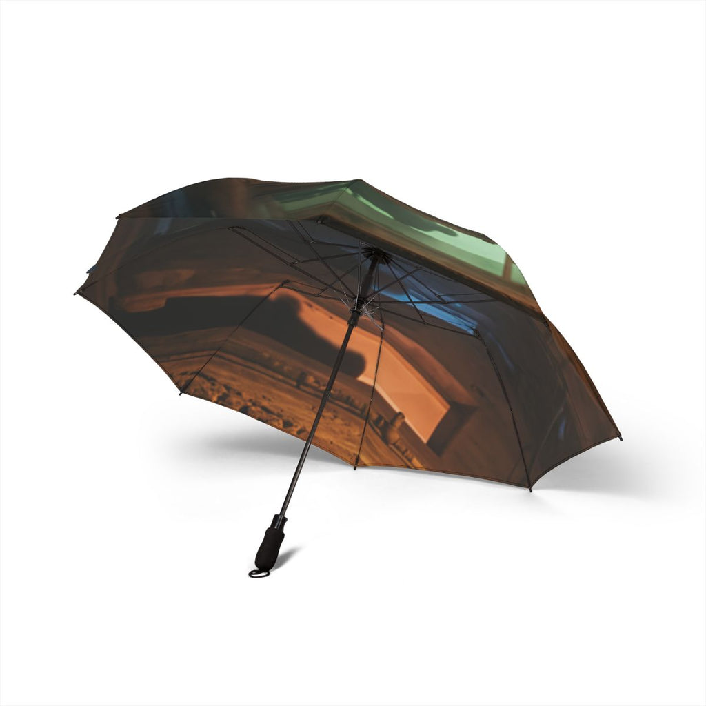 Semi-Automatic Foldable Umbrella - Shadowed Alleyway Mystery...