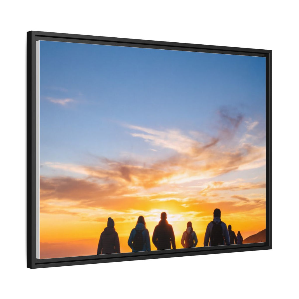 Framed Matte Canvas - Radiant Sunset Art — Black / 1.25"