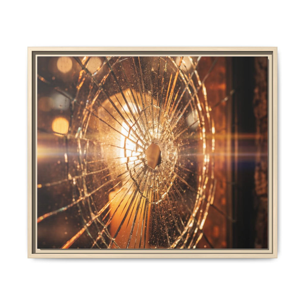 Framed Matte Canvas - Shattered Glass — Natural / 1.25"