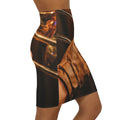 Women's Pencil Skirt - Retro Brass Groove | Echovira Gallery