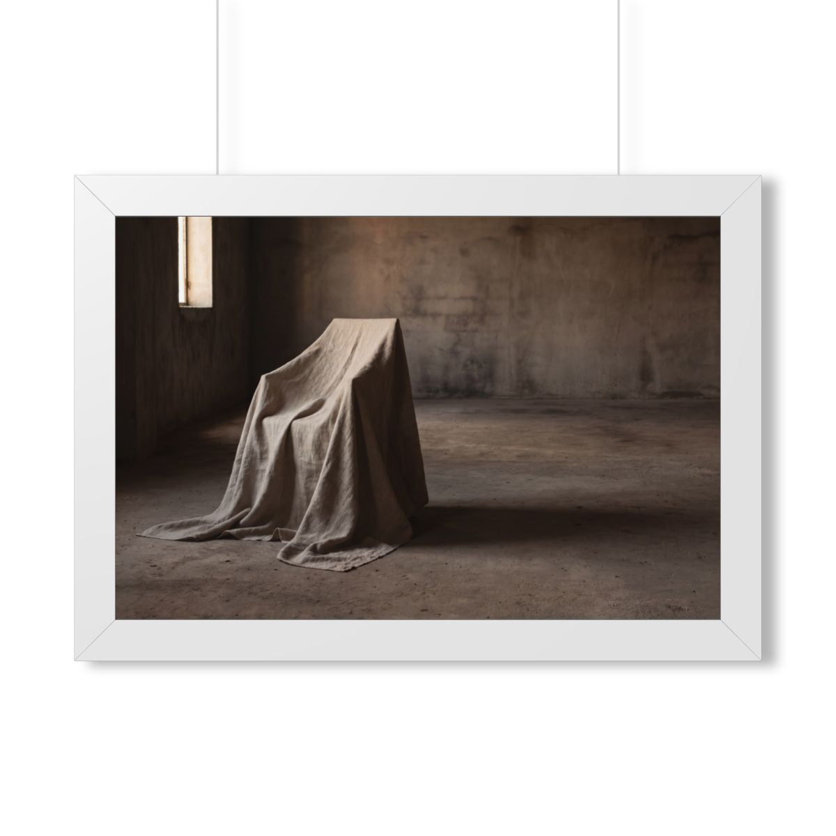 Framed Horizontal Poster - Draped Silence Still Life Art......