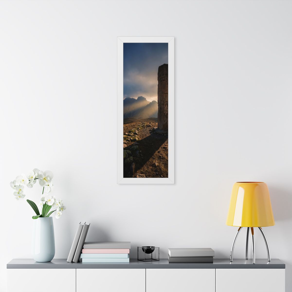 Framed Vertical Poster - Mystic Monolith Ancient Persian......