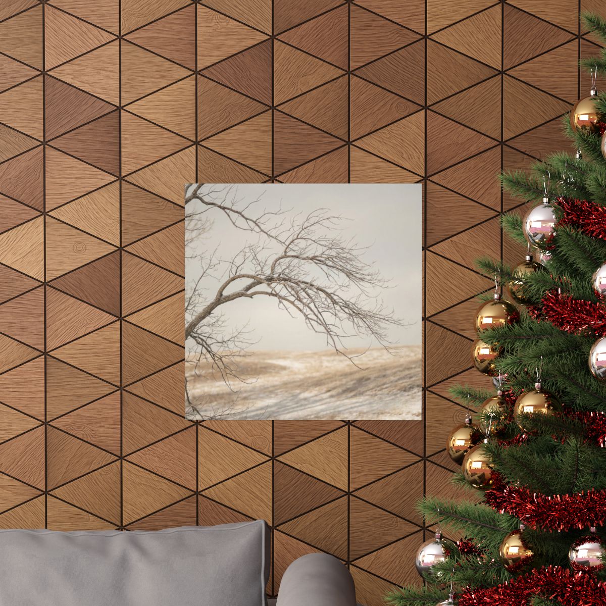 Matte Vertical Posters - Winter Branch Solitude Landscape......