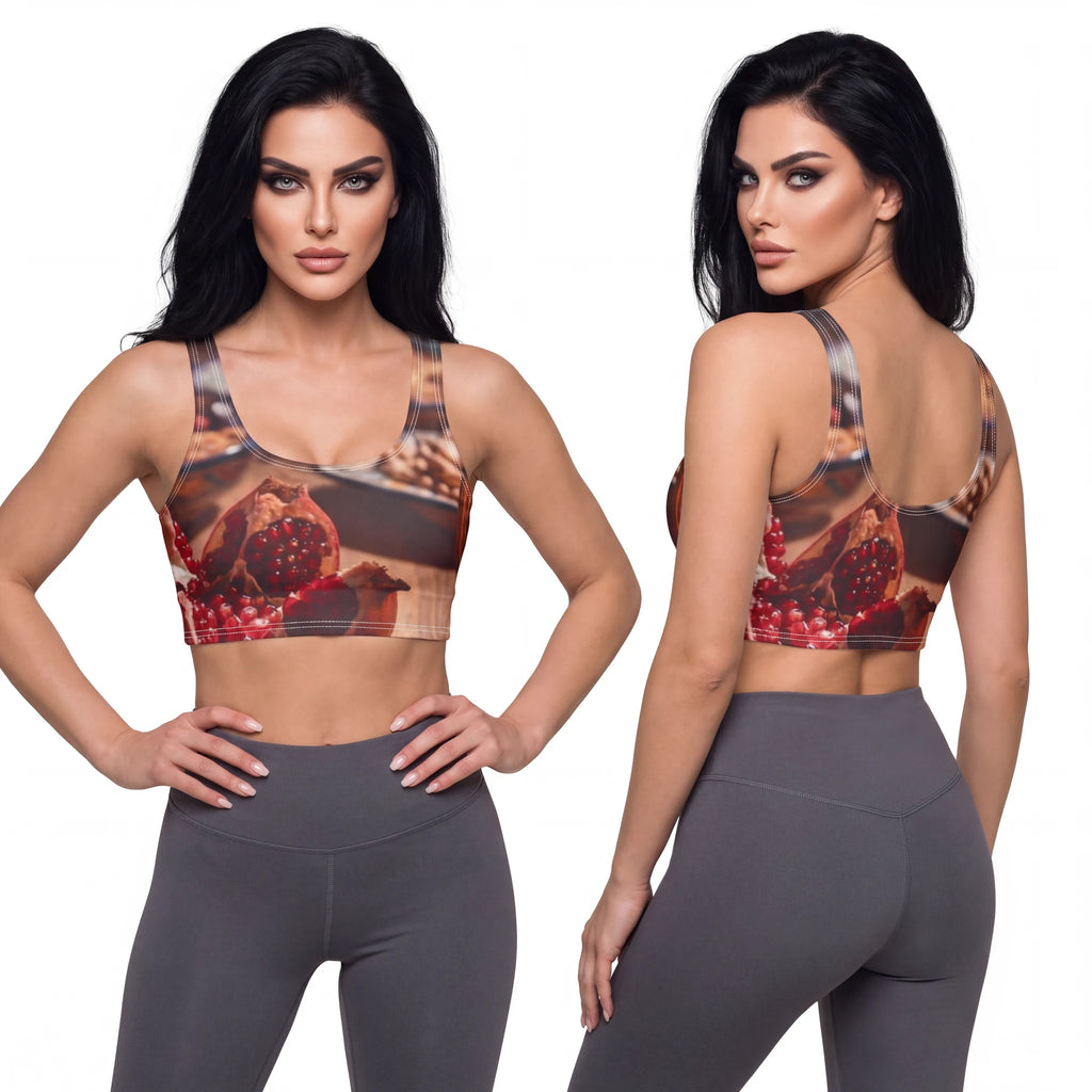 Sports Bra - Amber Harvest Glow | Echovira Gallery