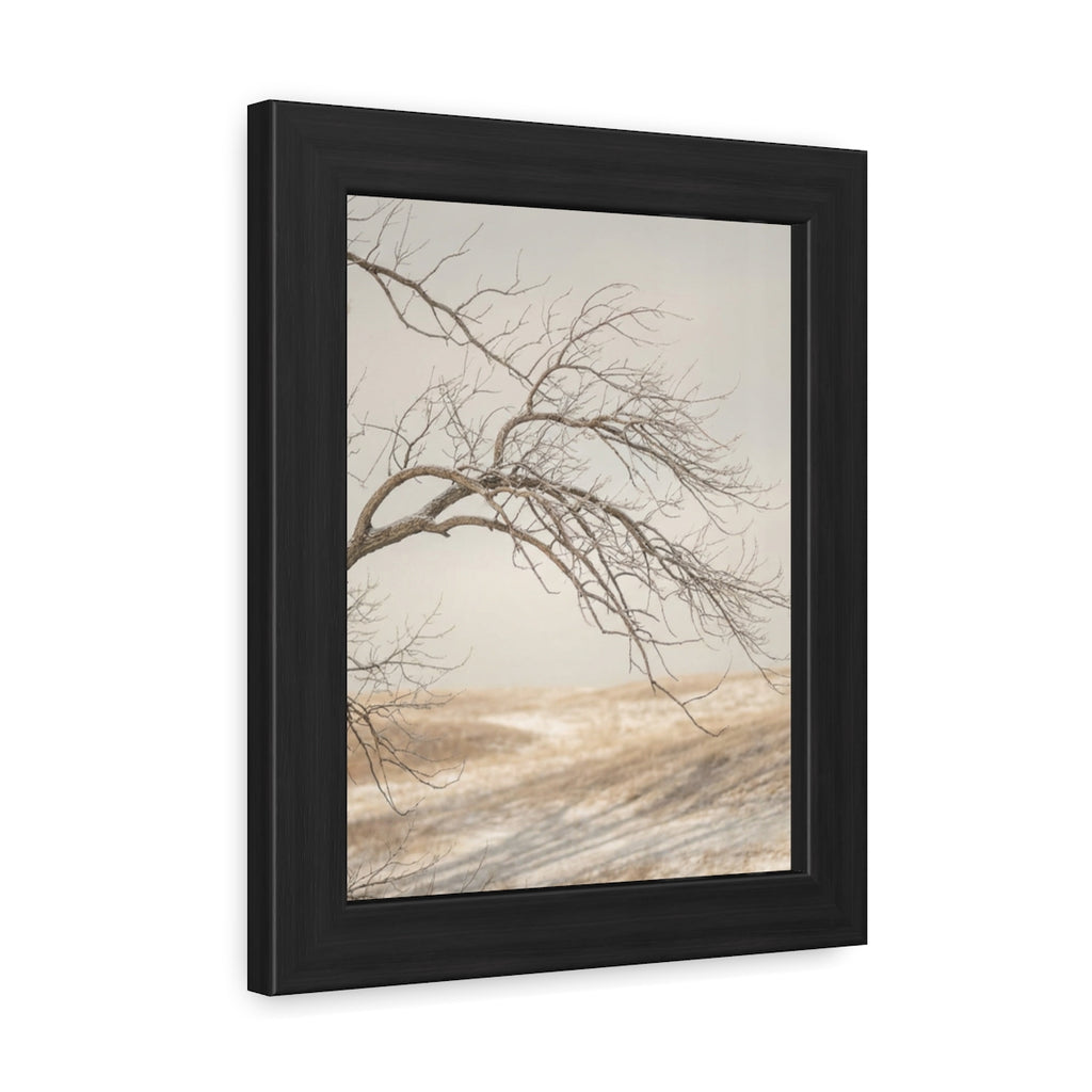 Framed Poster - Minimalist Winter Tree — Portrait