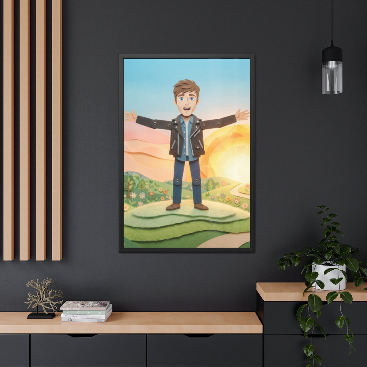 Framed Poster - Sunny Meadow Panorama (8×12, 9×11, 11×14......