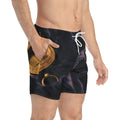 Vintage Brass Sundial Compass Swim Trunks