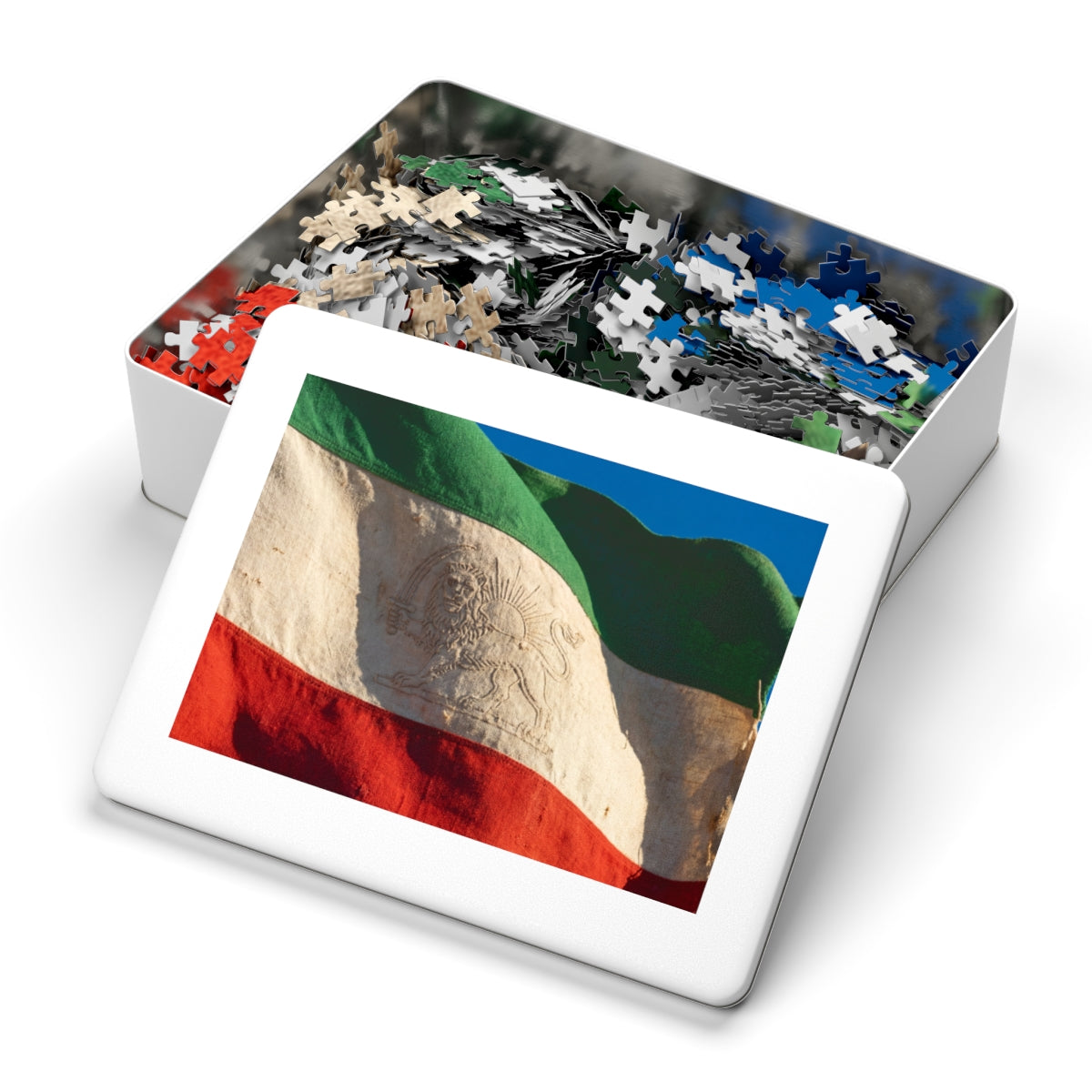 Jigsaw Puzzle with Tin - Flag