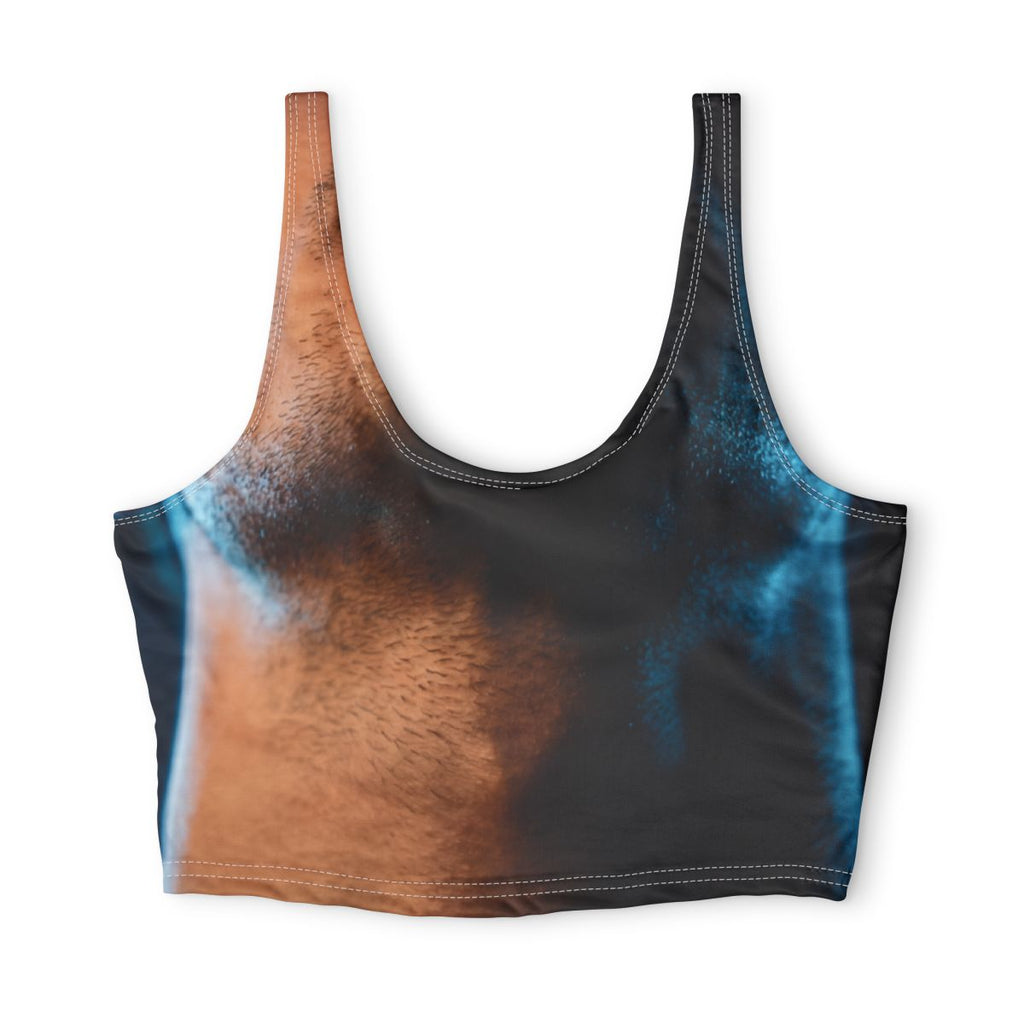 Polyester Sports Bra - Neon Horizon Portrait | Echovira...