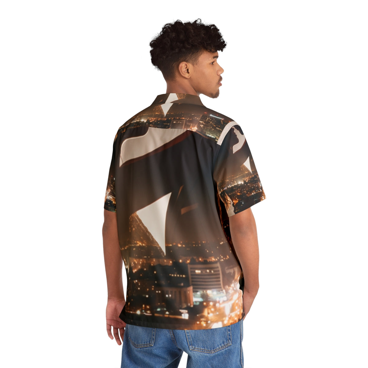 Men's Hawaiian Shirt - Midnight City Romance | Echovira...