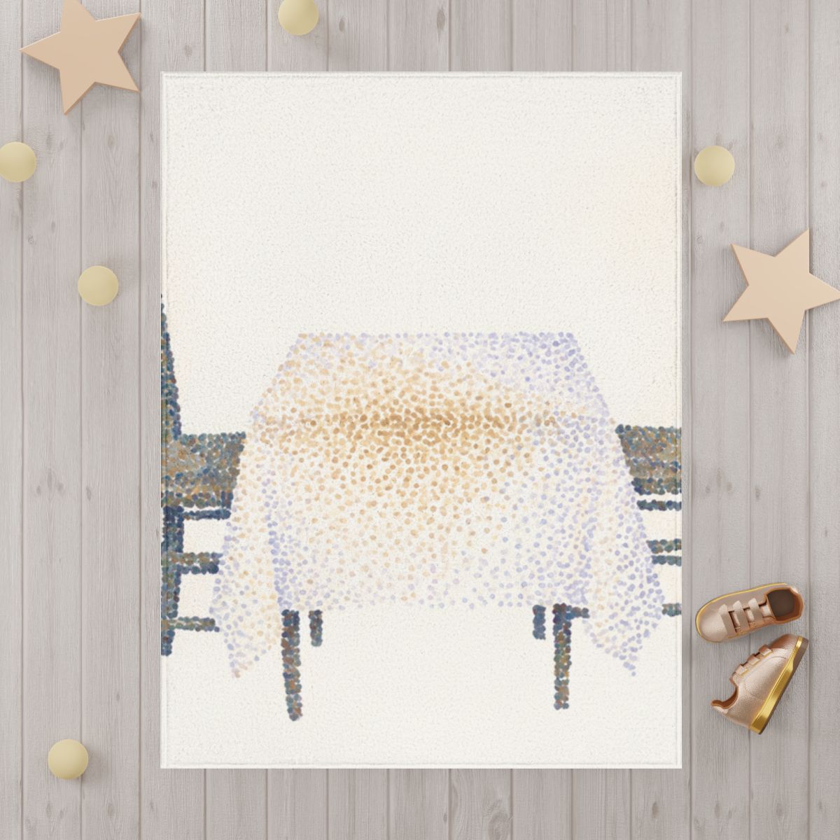 Toddler Blanket - Gentle Bistro Dots | Echovira Gallery