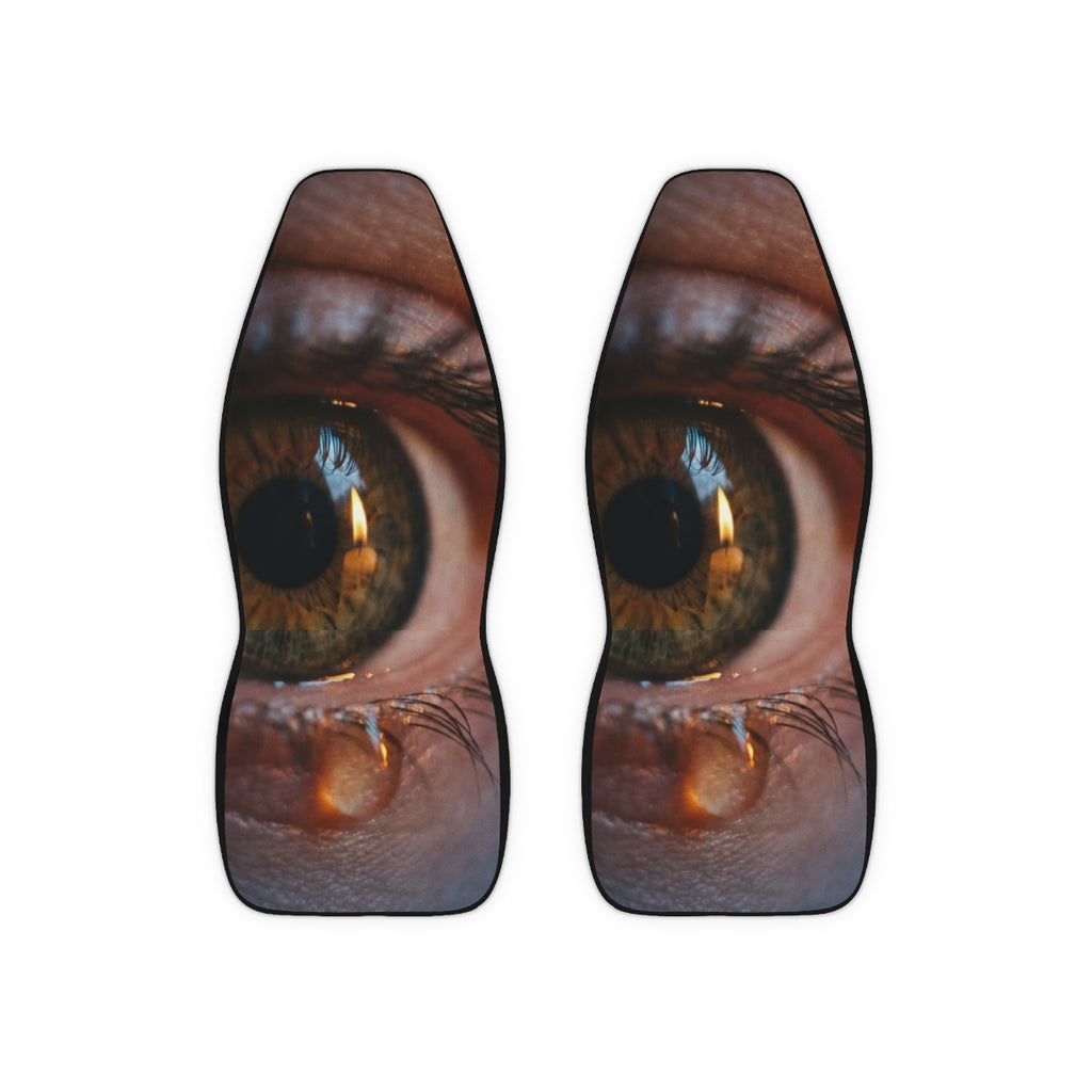 Polyester Car Seat Covers - Amber Iris Reflection Fine Art...