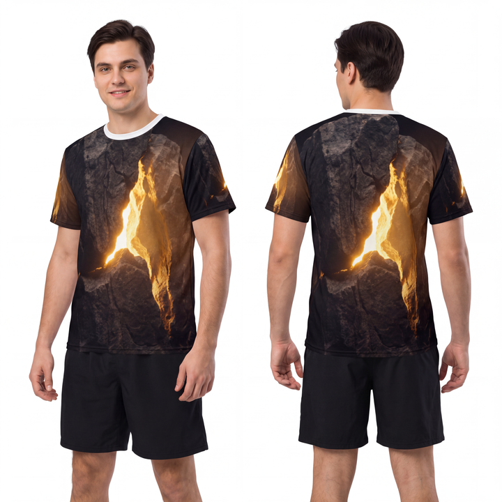 Men's Cut & Sew Tee - Golden Monolith Shirt