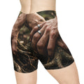 Women's Biker Shorts with Earth Roots Art