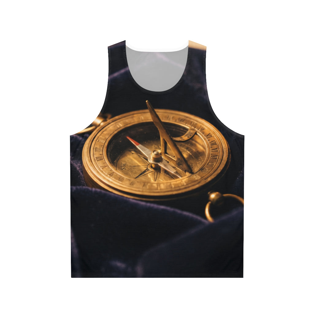Vintage Brass Sundial Unisex Tank Top