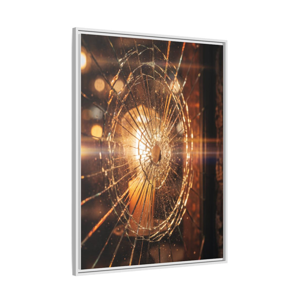 Framed Matte Canvas - Shattered Glass