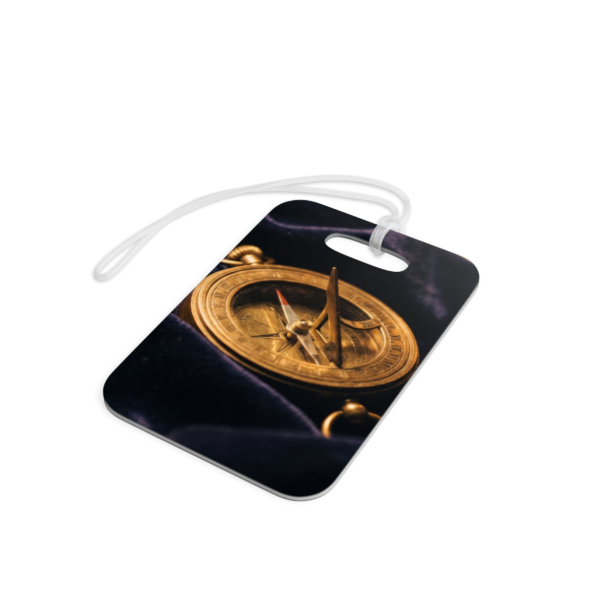 Vintage Brass Sundial Compass Luggage Tags