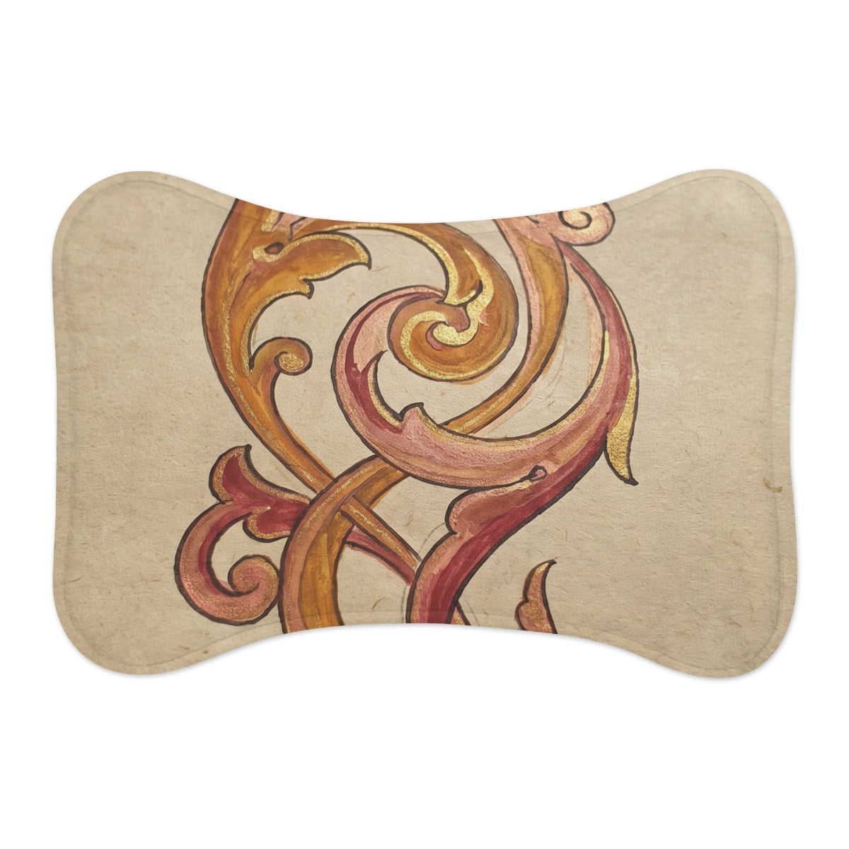 Pet Feeding Mat - Illuminated Scrollwork | Echovira Gallery