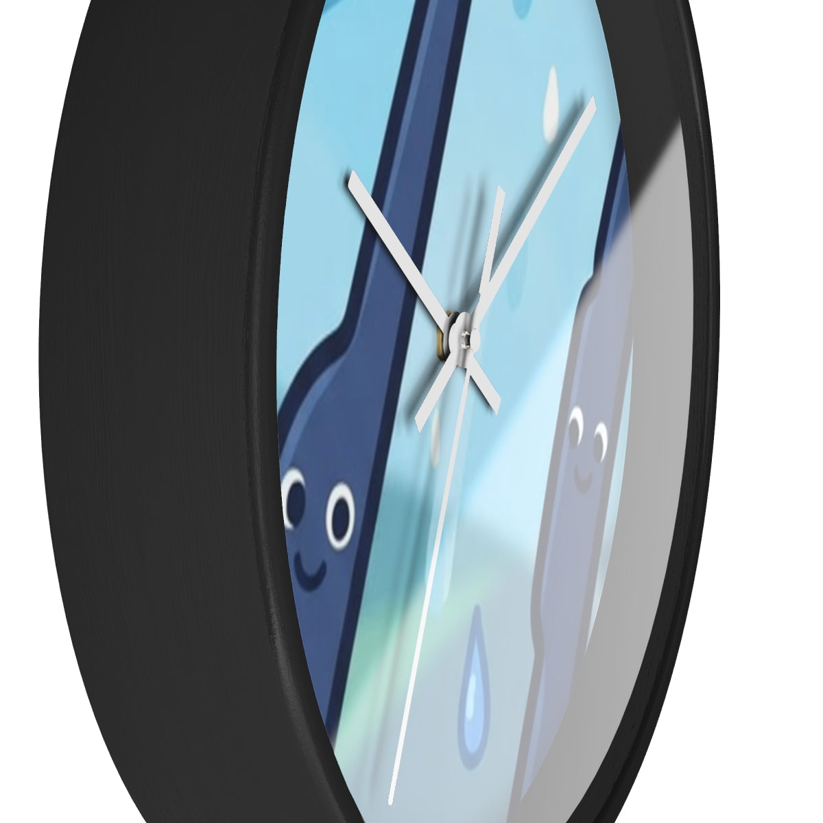 Wall Clock - Cheerful Rainy Bus Wipers | Echovira Gallery